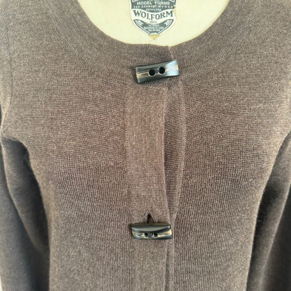 Ellen Tracy | Merino Wool Blend Longline Cardigan Sweater Size Small - Picture 5 of 9
